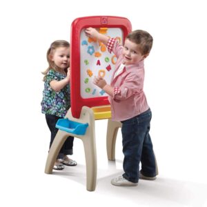 Step2 All Around Easel for kids, featuring vibrant colors and engaging letters, perfect for creative play. 100% genuine product.