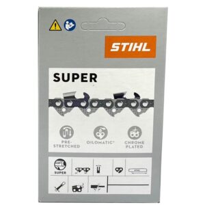 Premium imported STIHL Rapid Super Chainsaw Chain offers pre-stretched, oilomatic, chrome plated durability. Available at Curat Cart.