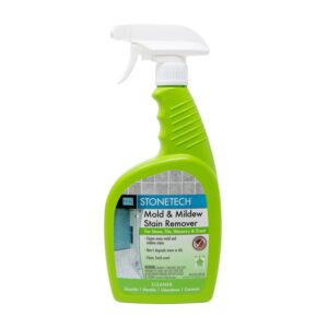 StoneTech Mold Mildew Stain Remover, a premium import for cleaning stone, tile, and grout. Available at Curat Cart.