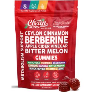 Discover Clean Nutra Ceylon Cinnamon Gummies, a premium imported supplement for metabolism support, available at Curat Cart.