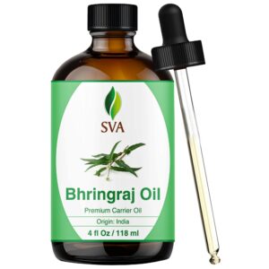 SVA Bhringraj Carrier Oil, a premium imported product from India, perfect for enhancing hair health. Available at Curat Cart.