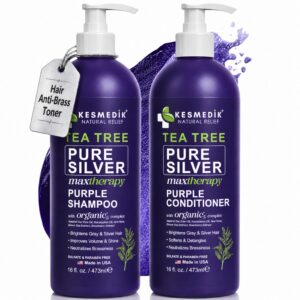 100% Genuine Tea Tree Purple Shampoo and Conditioner for vibrant, shiny hair. Sulfate-free and made in the USA.