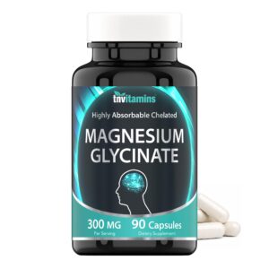TNVitamins Magnesium Glycinate Capsules offer 300 MG of highly absorbable chelated magnesium. Authentic dietary supplement.