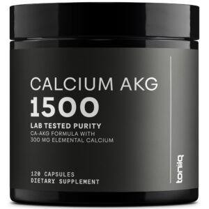 Discover Toniiq Ultra High Purity Ca AKG, a premium imported dietary supplement with 300 mg elemental calcium, available at Curat Cart.