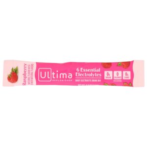 Discover Ultima Replenisher Raspberry Electrolyte Drink, a premium import with 6 essential electrolytes. Available at Curat Cart.