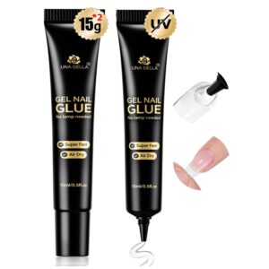 Experience premium imported UNA GELLA Nail Glue Gel Strong, featuring air dry technology for quick results. Available at Curat Cart.