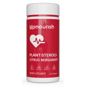 Discover UpNourish Plant Sterols Supplement, a premium import featuring citrus bergamot in 120 softgels, available at Curat Cart.