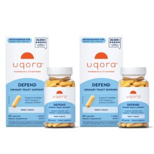 Uqora Defend Urinary Tract Support - Front Packaging With Key Benefit Callouts | Authentic Curat Cart Stock