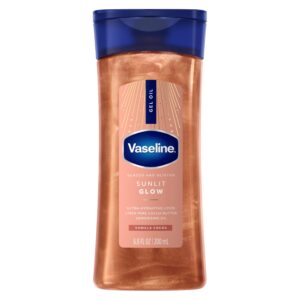 Vaseline Glazed Glisten Body Gel Oil - Front Packaging With Key Benefits | Authentic Curat Cart Stock