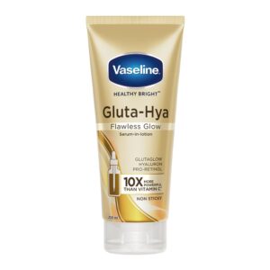 Vaseline Gluta-Hya Serum Lotion offers a premium imported formula for flawless skin, available at Curat Cart.