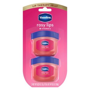 Vaseline Lip Therapy Rosy Lips - Front Packaging With Key Benefit Callouts | Authentic Curat Cart Stock