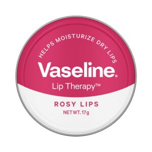 Discover the premium imported Vaseline Rosy Lips Lip Tin, perfect for moisturizing dry lips. Available at Curat Cart.