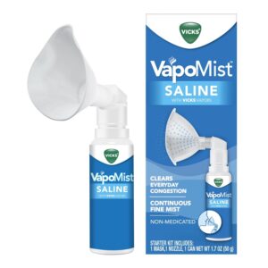 Vicks VapoMist Saline Mist - Front Packaging With Usage Instructions | Authentic Curat Cart Stock