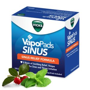 Vicks VapoPads Sinus Relief - Front Packaging With Key Benefits | Genuine Imported Product