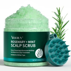 VOERUY Scalp Scrub Exfoliator Shampoo - Front Packaging With Key Benefits | Genuine Imported Product