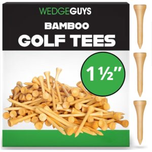 Premium imported Wedge Guys Bamboo Golf Tees for superior performance, available at Curat Cart. Perfect for golf enthusiasts.
