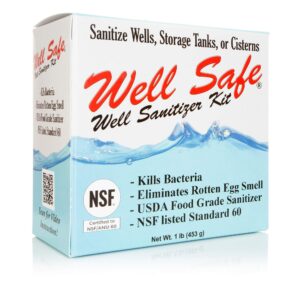 Well Safe Sanitizer Kit, a premium imported solution for sanitizing wells and tanks, available at Curat Cart.