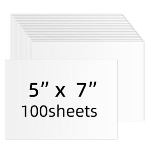 Premium imported White Cardstock Heavyweight Paper, 5" x 7", 100 sheets, perfect for high-quality printing. Available at Curat Cart.