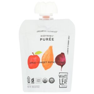 White Leaf Baby Food Apple Sweet Potato offers a premium imported blend, perfect for your little one's nutrition. Available at Curat Cart.