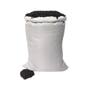 Premium imported Wildlife Black Oil Sunflower Seeds in a large white sack, perfect for bird feeding or gardening. Available at Curat Cart.