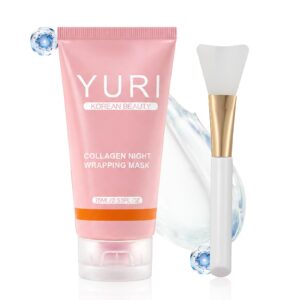 Experience the YURI Collagen Overnight Peel Off Mask, a premium import for radiant skin, available at Curat Cart.