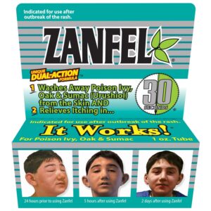 ZANFEL Poison Ivy Wash, a premium import, effectively washes away poison ivy, oak, and sumac for quick relief. Available at Curat Cart.