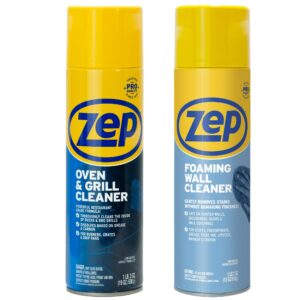 Premium imported Zep Oven Grill Cleaner and Foaming Wall Cleaner, perfect for tackling tough stains. Available at Curat Cart.