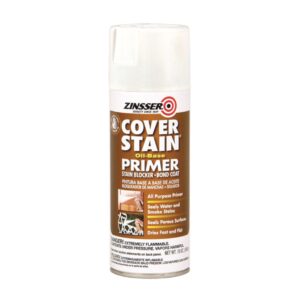 Zinsser Cover Stain Primer Spray - Front Packaging With Key Benefit Callouts | Authentic Curat Cart Stock