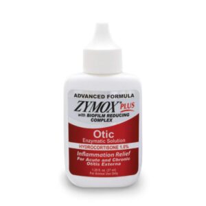 Premium imported Zymox Otic Plus Ear Solution, advanced formula for inflammation relief. Available at Curat Cart.